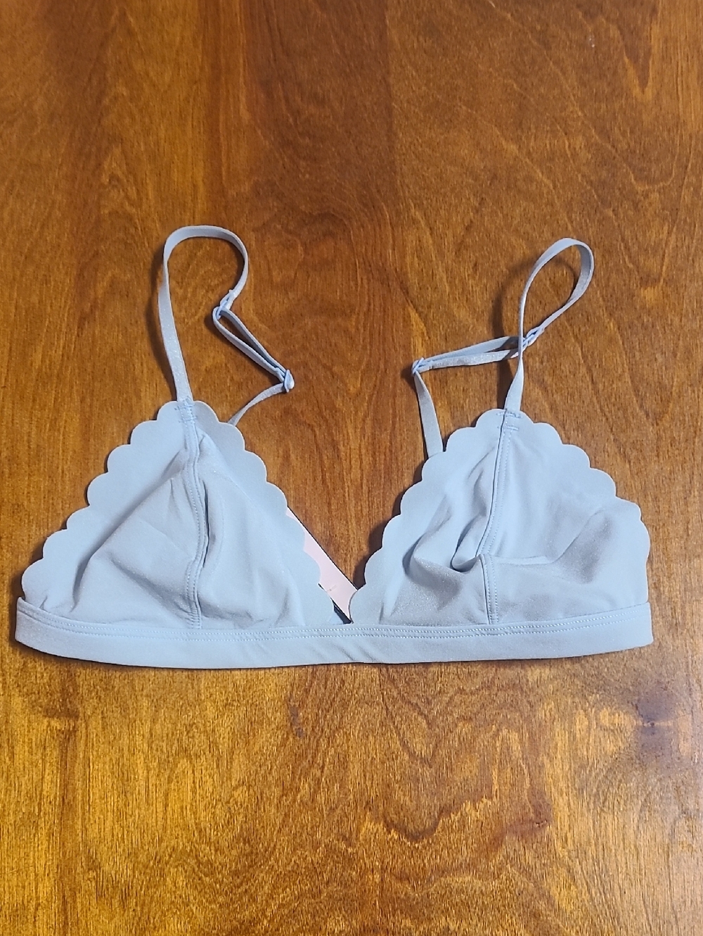 Victoria's Secret Scalloped Triangle Bralette in Pale Blue